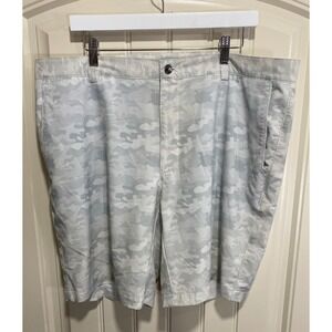 Peter Millar Shorts Mens 40 Gray Carrboro Camo Performance Stretch 9" Inseam
